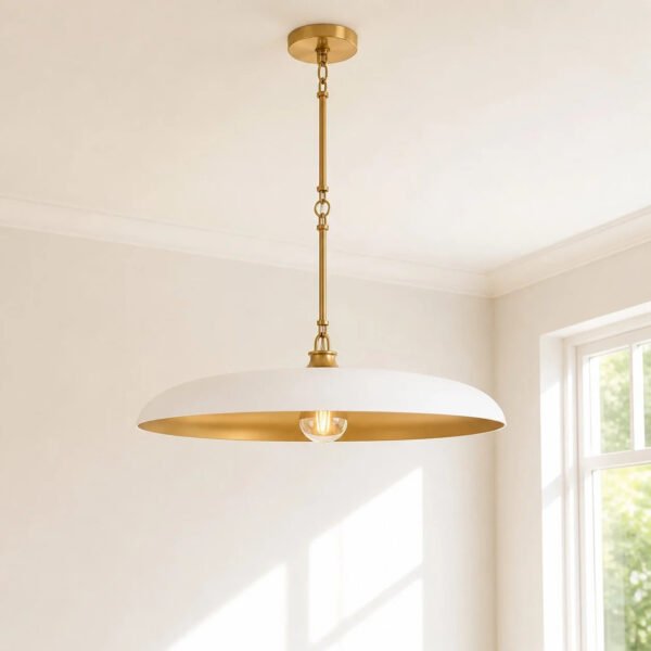 Modern Industrial Disc Metal Pendant Light for Kitchen Island Dining Room Café