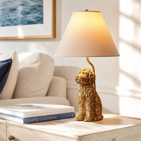 Vintage Fabric Metal Animal Table Lamp for Bedroom Living Room Bedside Office